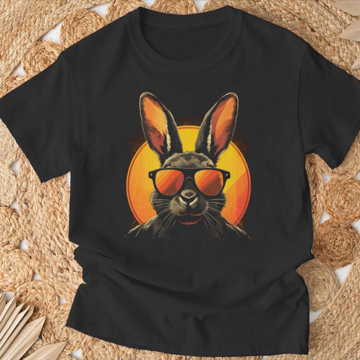 Cooler Haase Bunny Mit Sonnenbrille Ostern T-Shirt Geschenke für alte Männer