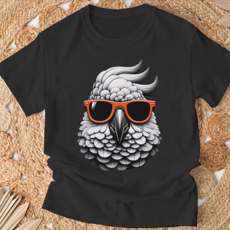 Cooler Kakaduogel Trägt Sonnenbrille Grafik Kunst T-Shirt Geschenke für alte Männer