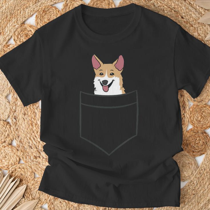 Corgi Dog In Bag Cute Dog Pockets Corgi T-Shirt Geschenke für alte Männer