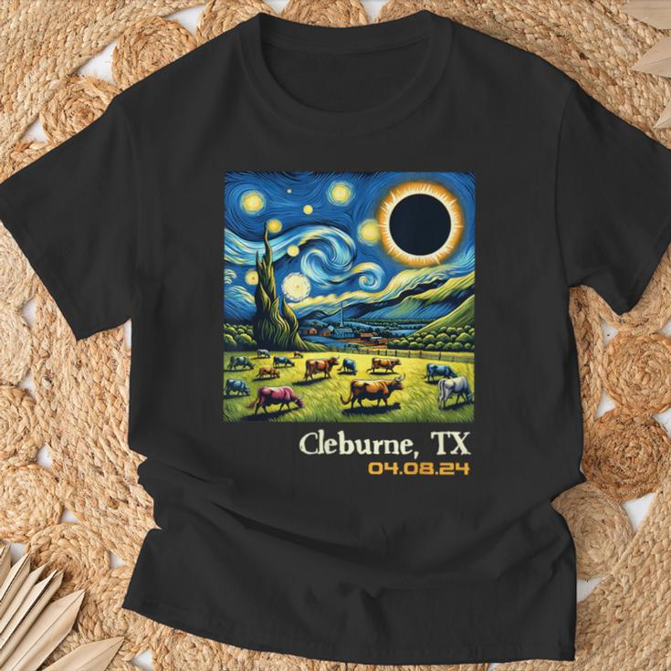 Countryside Total Solar Eclipse Cleburne Texas T-Shirt Gifts for Old Men