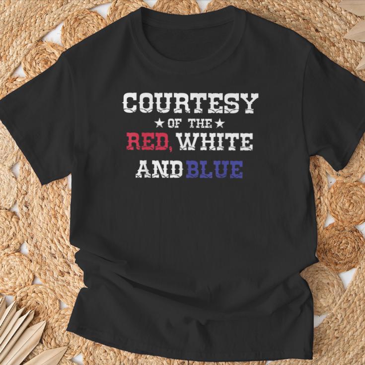 Courtesy Of The Red White And Blue T-Shirt Gifts for Old Men