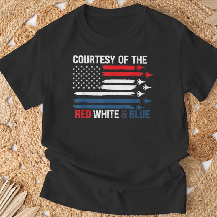 Courtesy Of The Red White And Blue T-Shirt Gifts for Old Men