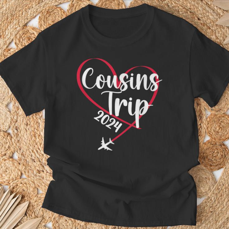 Cousins Trip 2024 Heart Vacation Travel Cousins Weekend T-Shirt Gifts for Old Men
