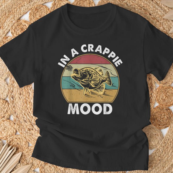 Crappie Fishing In A Crappie Mood Bass Dad Men T-Shirt Gifts for Old Men
