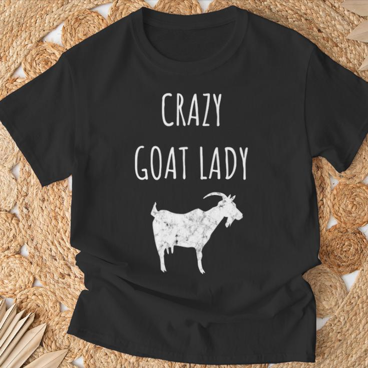 Crazy Goat Lady Yoga Show Animal T-Shirt Gifts for Old Men