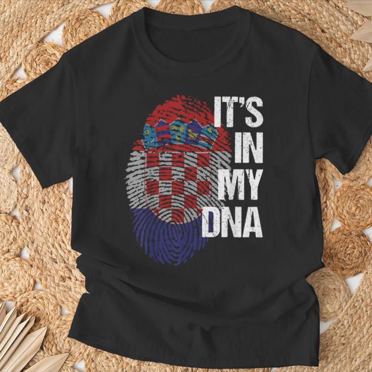Croatia Croatia Flag Dna T-Shirt Geschenke für alte Männer