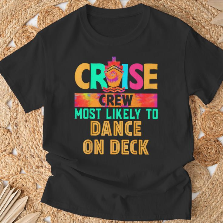 Cruise Crew Most Likely To Dance On Deck Hippie T-Shirt Gifts for Old Men