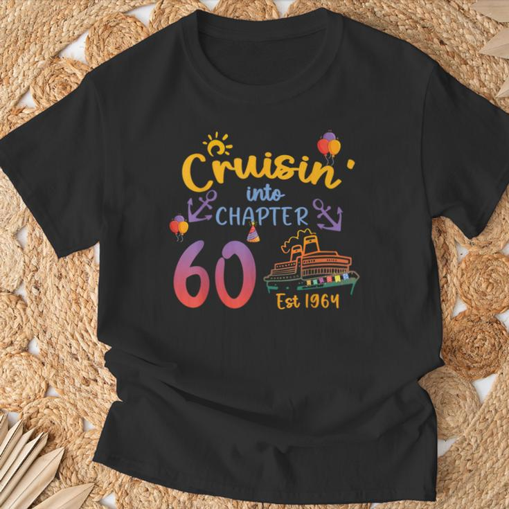 Cruisin' Into 60 Est 1964 60Th Birthday Cruise Cruising T-Shirt Gifts for Old Men