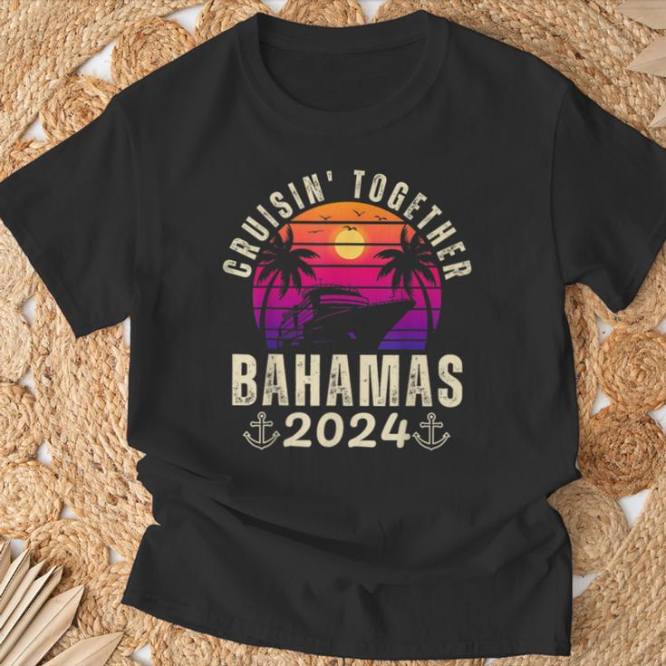 Cruisin Together Bahamas 2024 Family Vacation Caribbean Ship T-Shirt Gifts for Old Men