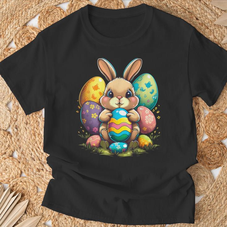 Cute Bunny Rabbit Happy Easter Egg T-Shirt Gifts for Old Men