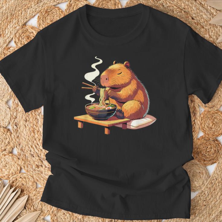 Cute Capybara Eats Ramen Noodles Capybaras Ramen T-Shirt Geschenke für alte Männer