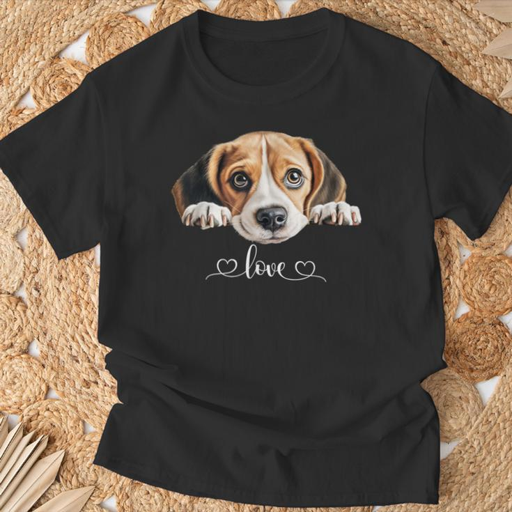 Cute Dog Graphic Love Beagle Puppy Dog T-Shirt Gifts for Old Men