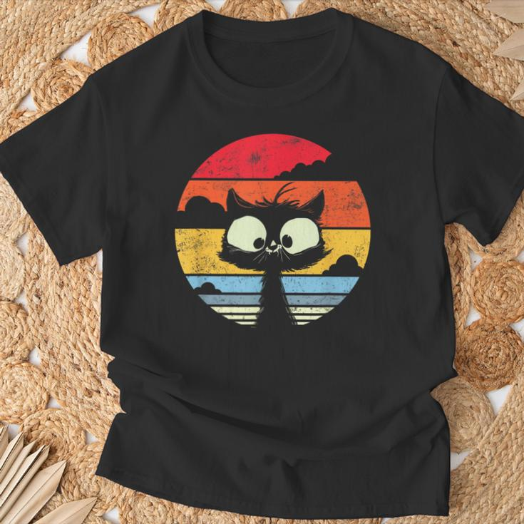 Cute Retro Vintage Cat Sunset Cats Vintage T-Shirt Geschenke für alte Männer
