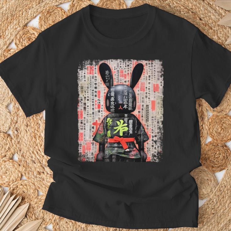 Cyberpunk Rabbit Japanese Futuristic Rabbit Samurei T-Shirt Geschenke für alte Männer