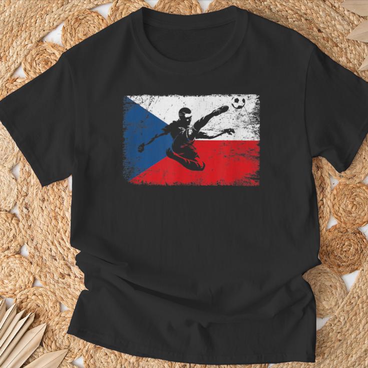 Czech Flag Football Jersey T-Shirt Geschenke für alte Männer