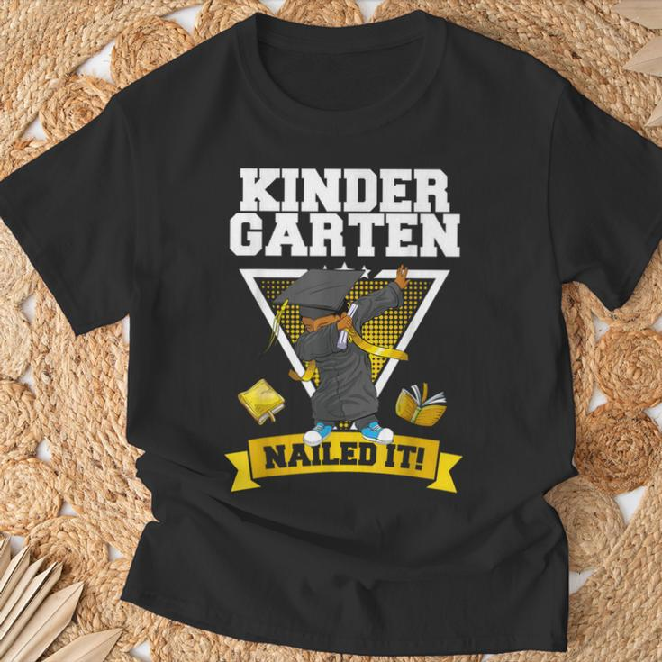 Dabbing Graduation Class Of 2024 Boy Kindergarten Nailed It T-Shirt Gifts for Old Men