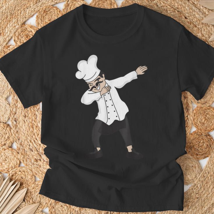 Dabbing Koch Chef Pizza Baker Chef With Chef's Hat T-Shirt Geschenke für alte Männer