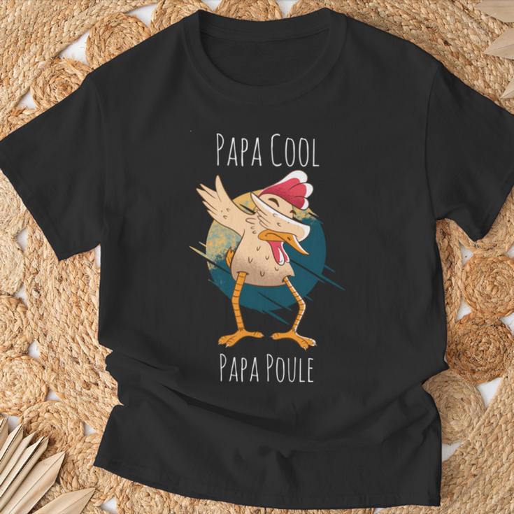 Dabbing Papa Henne Papa Coolatertag T-Shirt Geschenke für alte Männer