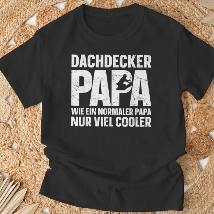 Dachdecker Papa Wie Ein Normal Papa Nur Viel Cooler T-Shirt Geschenke für alte Männer