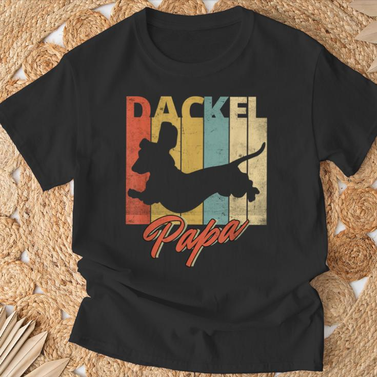 Dachshund Daschel Papa Dachshund Dog Retro Vintage T-Shirt Geschenke für alte Männer