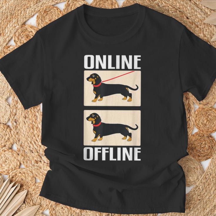 Dachshund Online Dog Owners S T-Shirt Geschenke für alte Männer