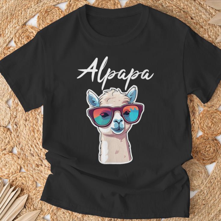 Dad Alpaka Fan Liebhaber Papaatertag Geschenk Alpapa Lama T-Shirt Geschenke für alte Männer