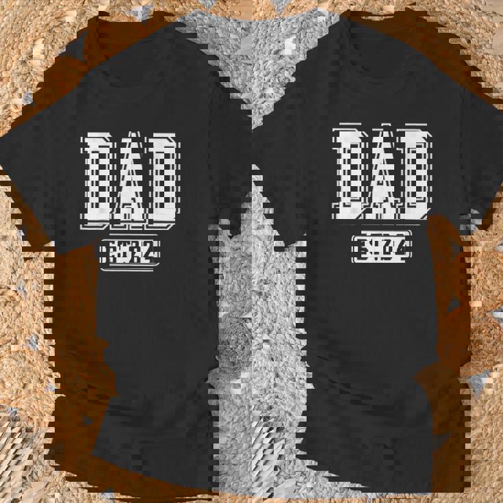 Dad Est 2024 Expect Baby 2024 Father 2024 New Dad 2024 T-Shirt Gifts for Old Men