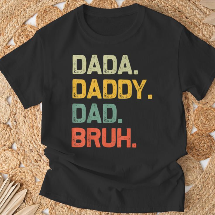 Dada Daddy Dad Bruh Vintage Fathers Day Dad T-Shirt Gifts for Old Men