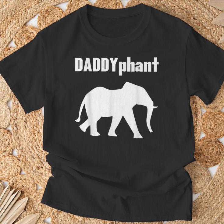 Daddyphantater Elefant Papaatertag Lustig Papa Wortspiel T-Shirt Geschenke für alte Männer