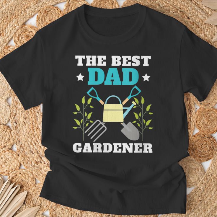 Damen Gärtner Papa Besterater Im Garten Mit-Ausschnitt T-Shirt Geschenke für alte Männer