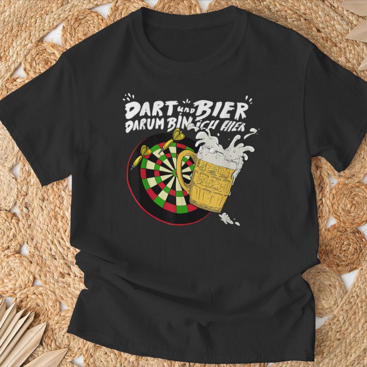 With Dart And Bier Dum Bin Ich Hier Dart T-Shirt Geschenke für alte Männer