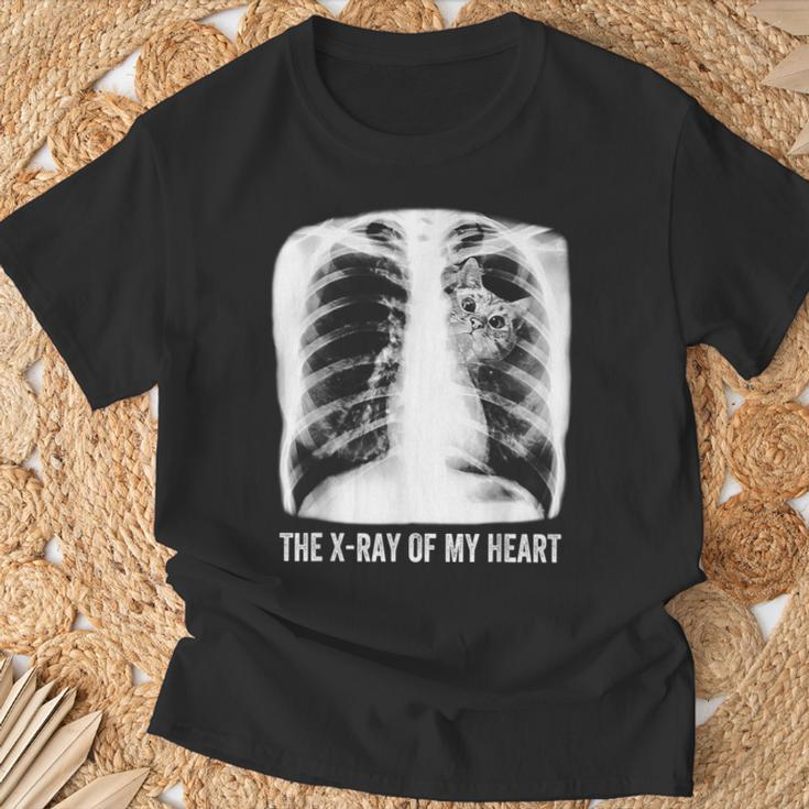 Das Röntgenbild Meiner Herzkatze T-Shirt Geschenke für alte Männer