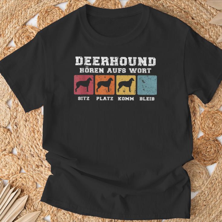 Deerhound Hören Aufs Wort T-Shirt Geschenke für alte Männer