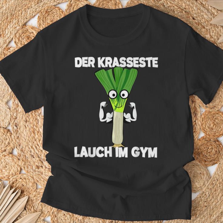 Der Krasseste Lauch Im Gym T-Shirt Geschenke für alte Männer