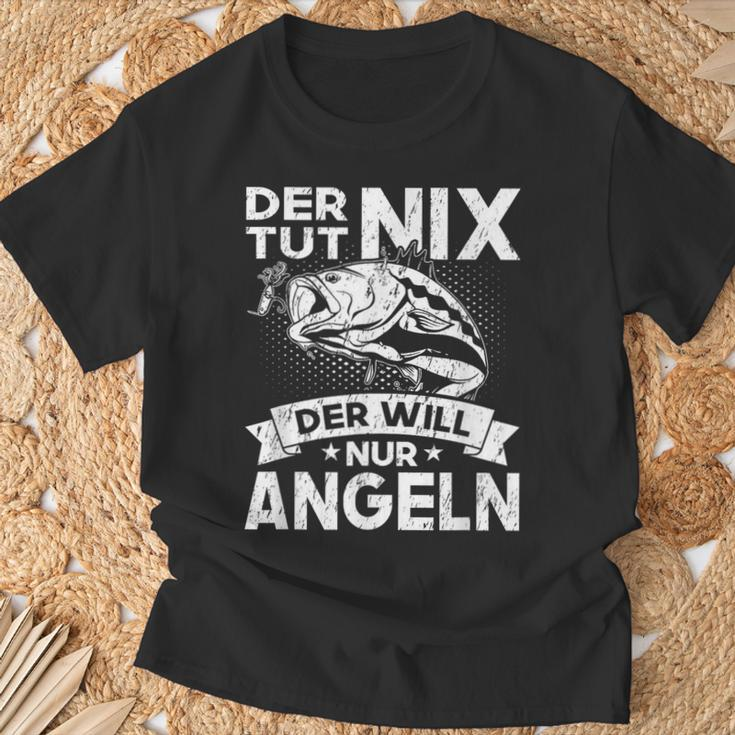 Der Tut Nix Der Will Nur Fischen German Language T-Shirt Geschenke für alte Männer