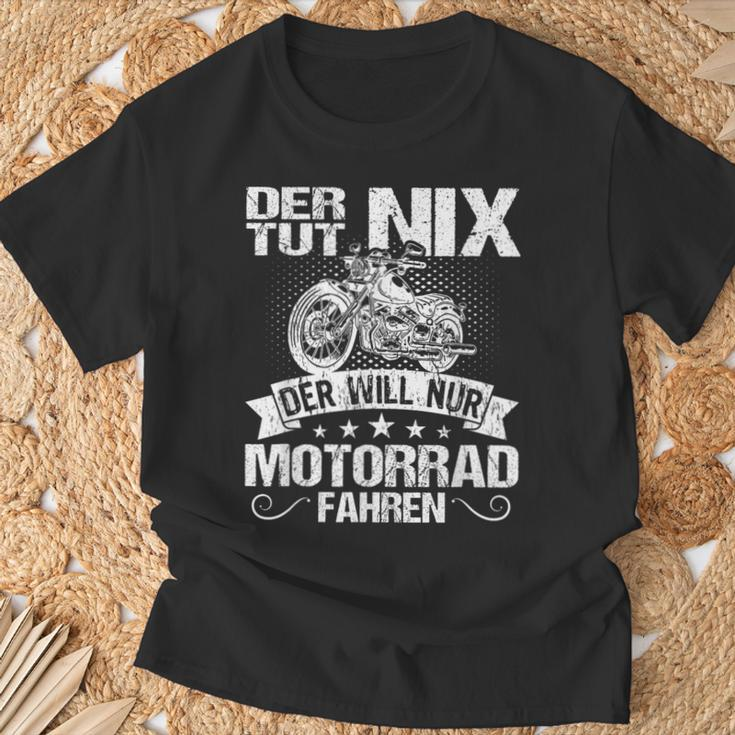 Der Tut Nix Der Will Nur Motorcycle Fahren Der Tut Nix S T-Shirt Geschenke für alte Männer
