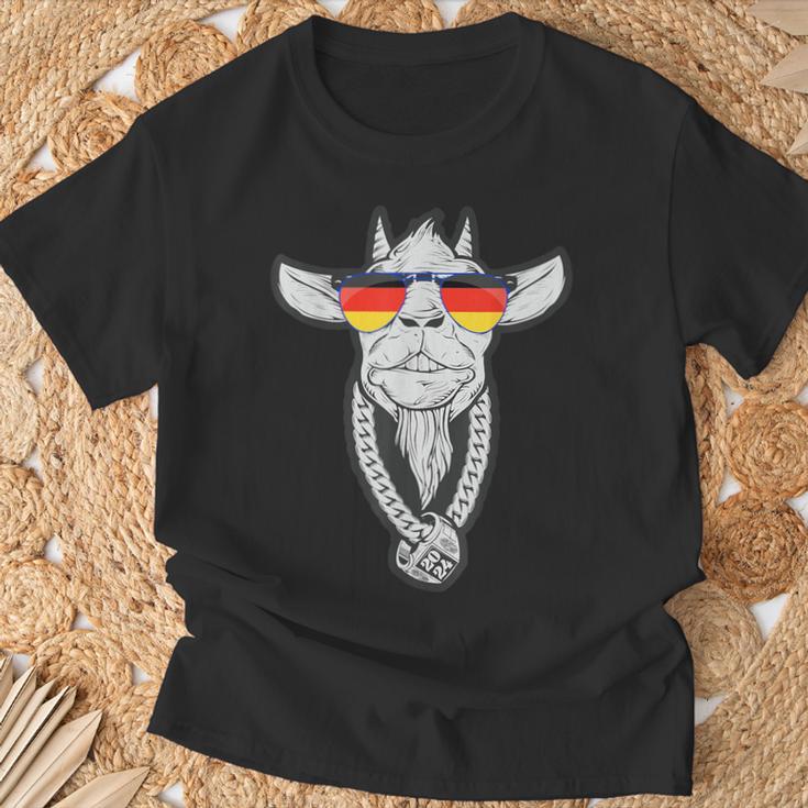 Deutschland-Ziege Mit Deutschland-Sonnenbrille T-Shirt Geschenke für alte Männer