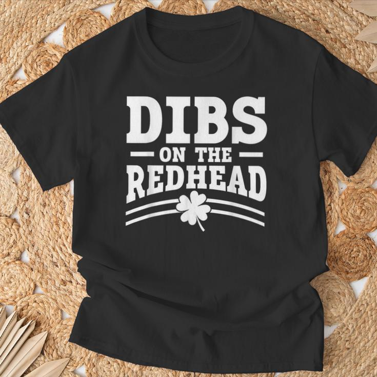 Dibs On The Redhead St Patrick's Day T-Shirt Gifts for Old Men