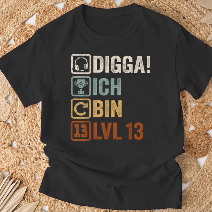 Digga Ich Bin 13 Jahre 13Th Birthday Boy Gamer T-Shirt Geschenke für alte Männer