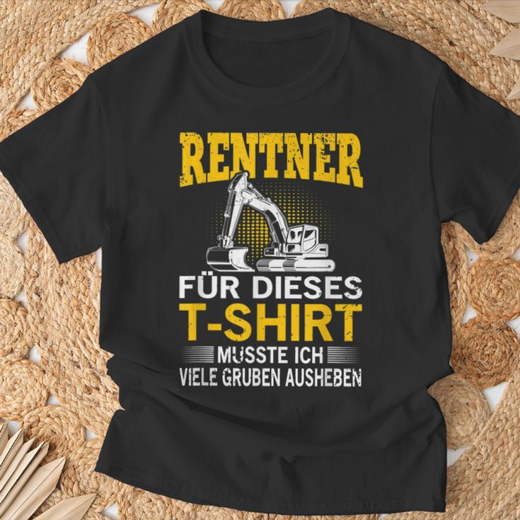 Digger Driver In Retirement Retirement Pensioner Digger T-Shirt Geschenke für alte Männer