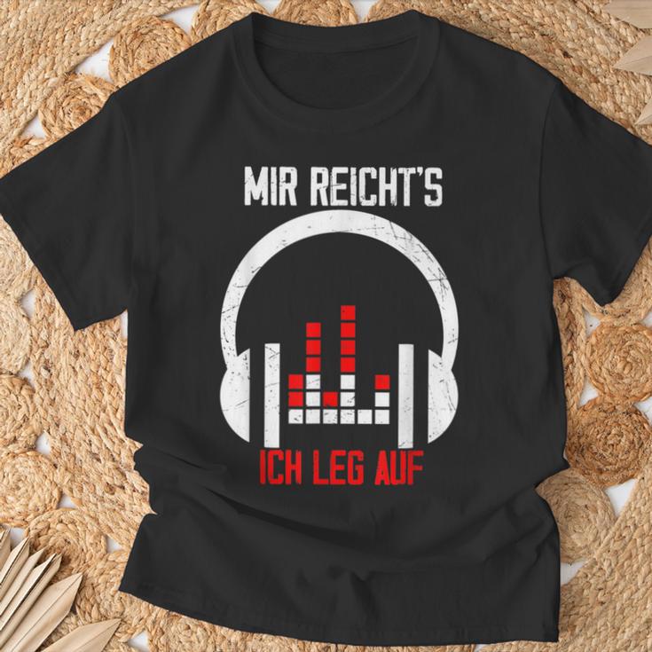 Dj Mir Reichts Ich Leg Auf Spruch Disco Für Djs Black T-Shirt Geschenke für alte Männer