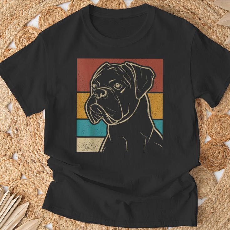 Dog Lover Dog Owner Retro Pet Animal Outfit Vintage Boxer T-Shirt Gifts for Old Men