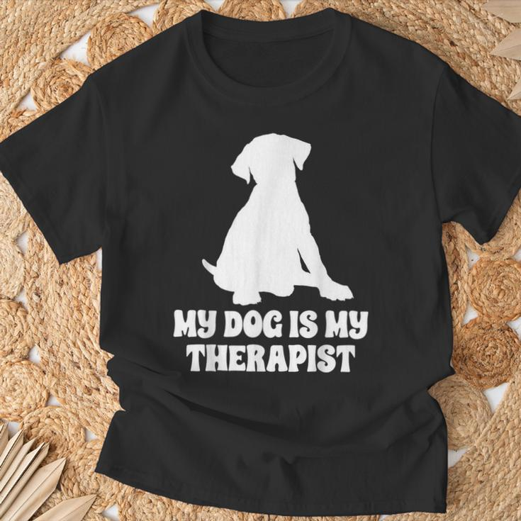 My Dog Is My Therapist T-Shirt Gifts for Old Men