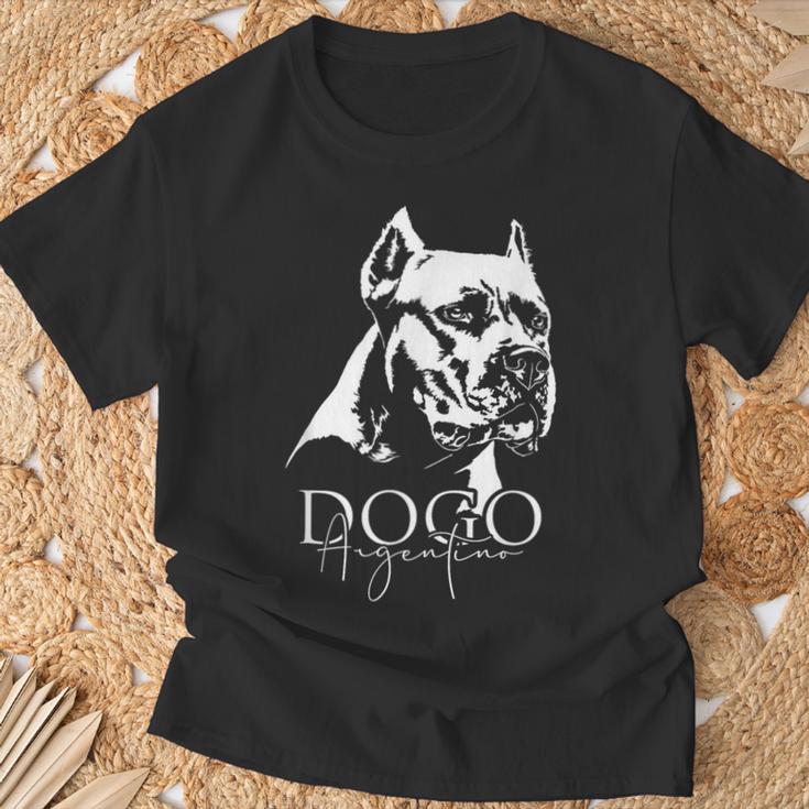 Dogo Argentino Dog Portrait Dog T-Shirt Geschenke für alte Männer