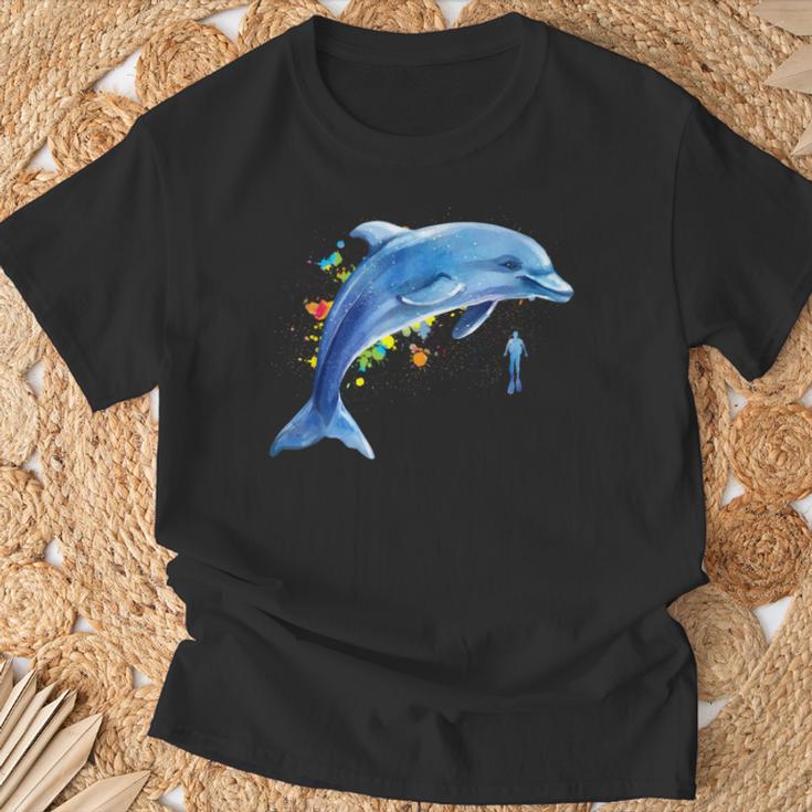 Dolphin Diver Whales Tümmler Dolphin T-Shirt Geschenke für alte Männer