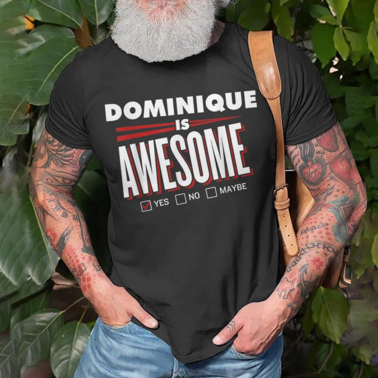 Dominique Is Awesome Family Friend Name T-Shirt Gifts for Old Men