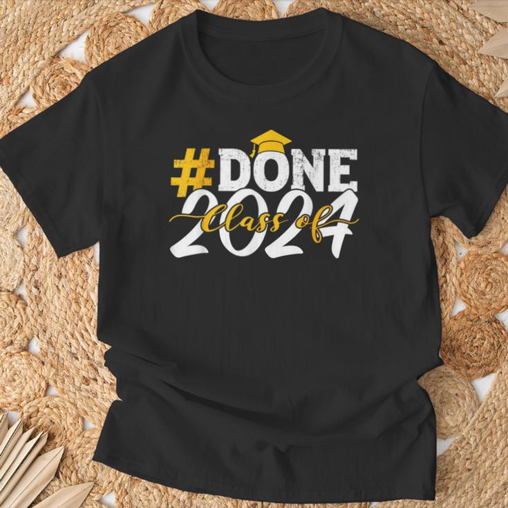 Done Class Of 2024 For Senior Year Graduate And Graduation T-Shirt Gifts for Old Men