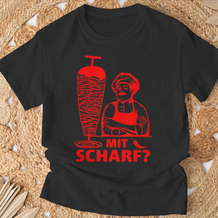 Doner Kebab Doner Shop With Scharf T-Shirt Geschenke für alte Männer