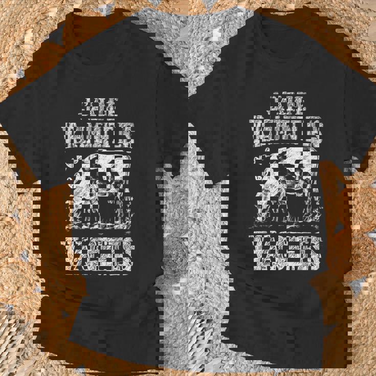 Drôle Cadeau Animal De Ferme J'aime Vraiment Les Vaches T-Shirt Cadeaux pour les vieillards
