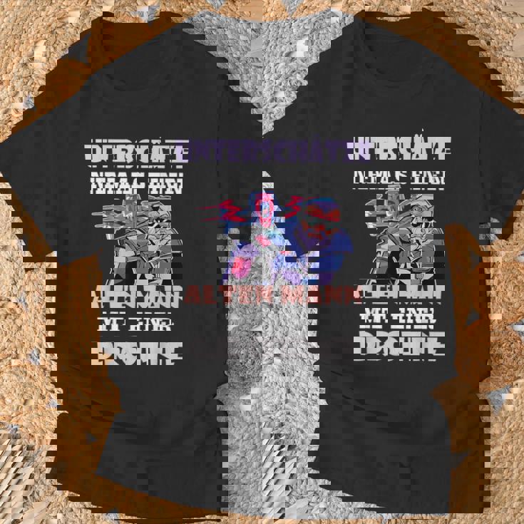 Drone Drone Pilot Grandpa Old Man T-Shirt Geschenke für alte Männer